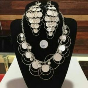 Earrings and necklace